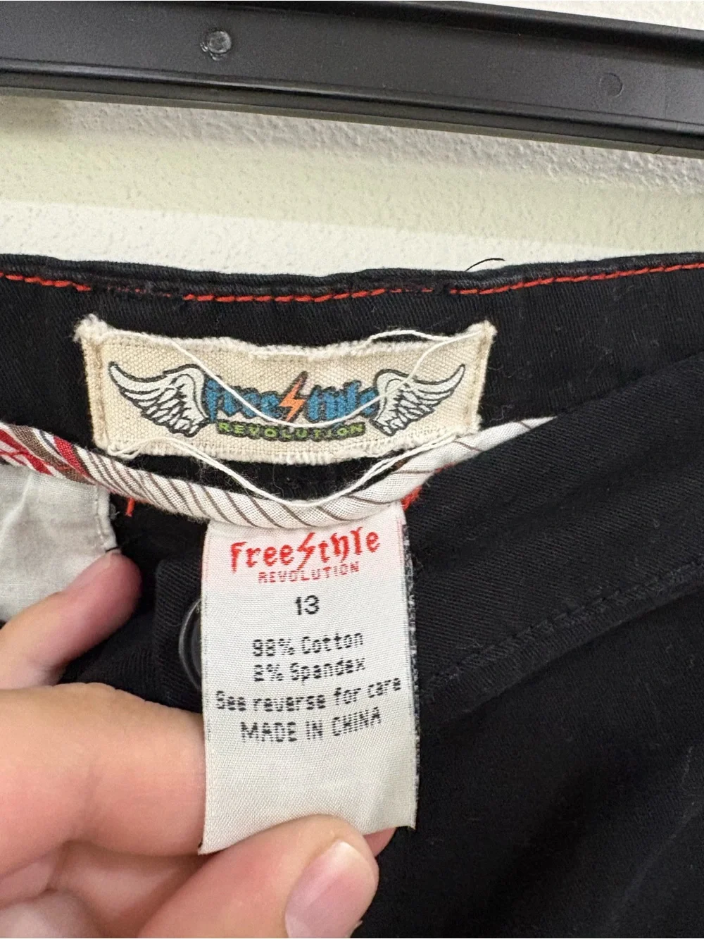 Freestyle Black Cotton Mini Skirt